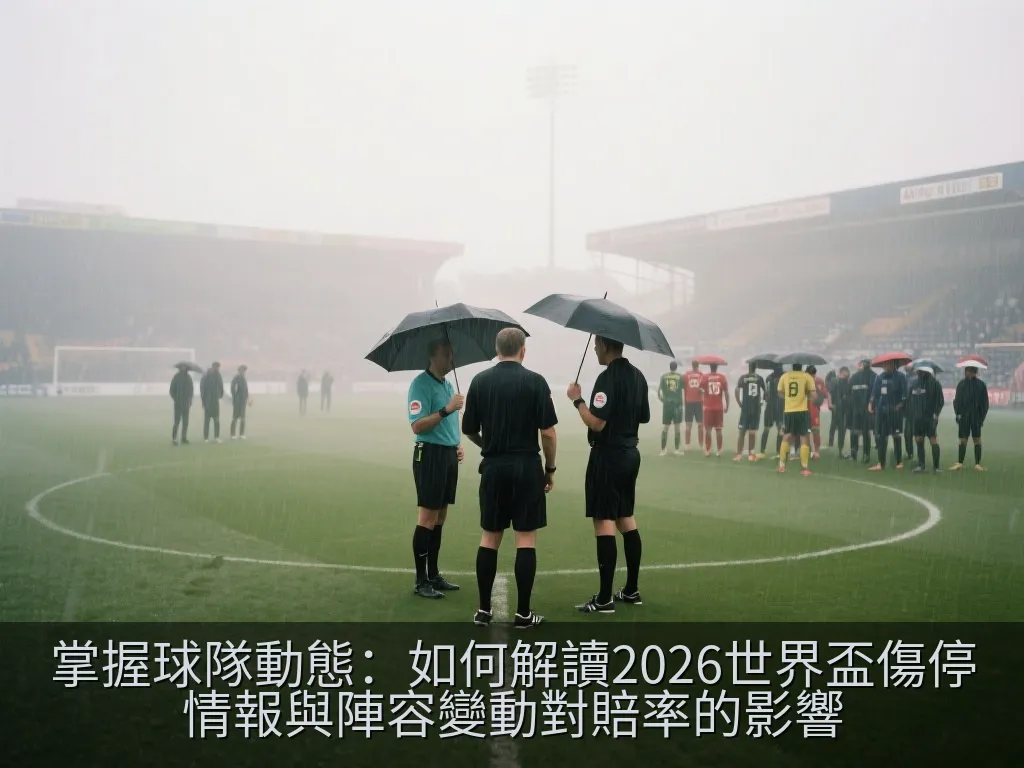 掌握球隊動態：如何解讀2026世界盃傷停情報與陣容變動對賠率的影響